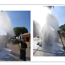 Démonstration des pompiers