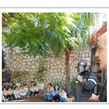 Démonstration des pompiers