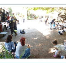 Démonstration des pompiers