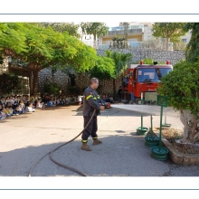 Démonstration des pompiers