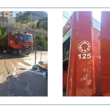 Démonstration des pompiers